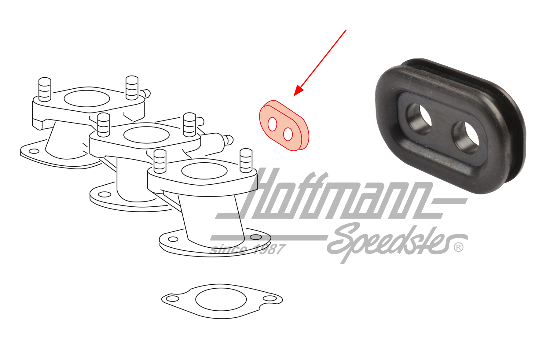 Boquilla, colector de admisión, 911/914                                                             