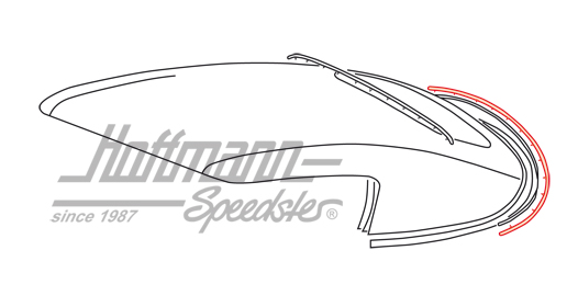 Listón para clavar, bajo luneta trasera, 59-67                                                      