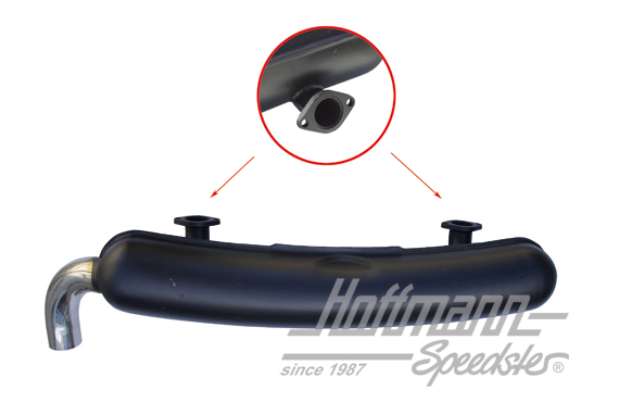 Escape deportivo, chapa de acero, 1 x 70 mm, 73-75                                                  