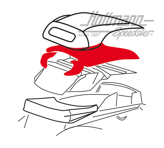 Tapicería de capota, Cabriolet, 8.71-.80 |  | 020-4642