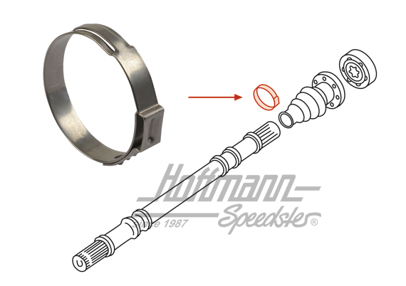 Abrazadera, manguito de eje, 34.4-37.6 x 7 mm  
 | 113 501 159 B | 010-2588-38