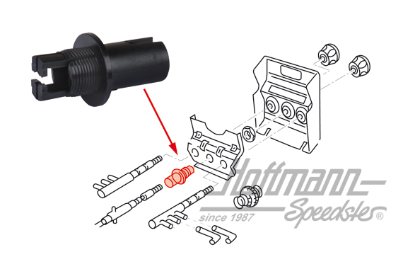 Soporte, cable de bloqueo del diferencial, 84-92 | 251 711 850 | 315-1000-10