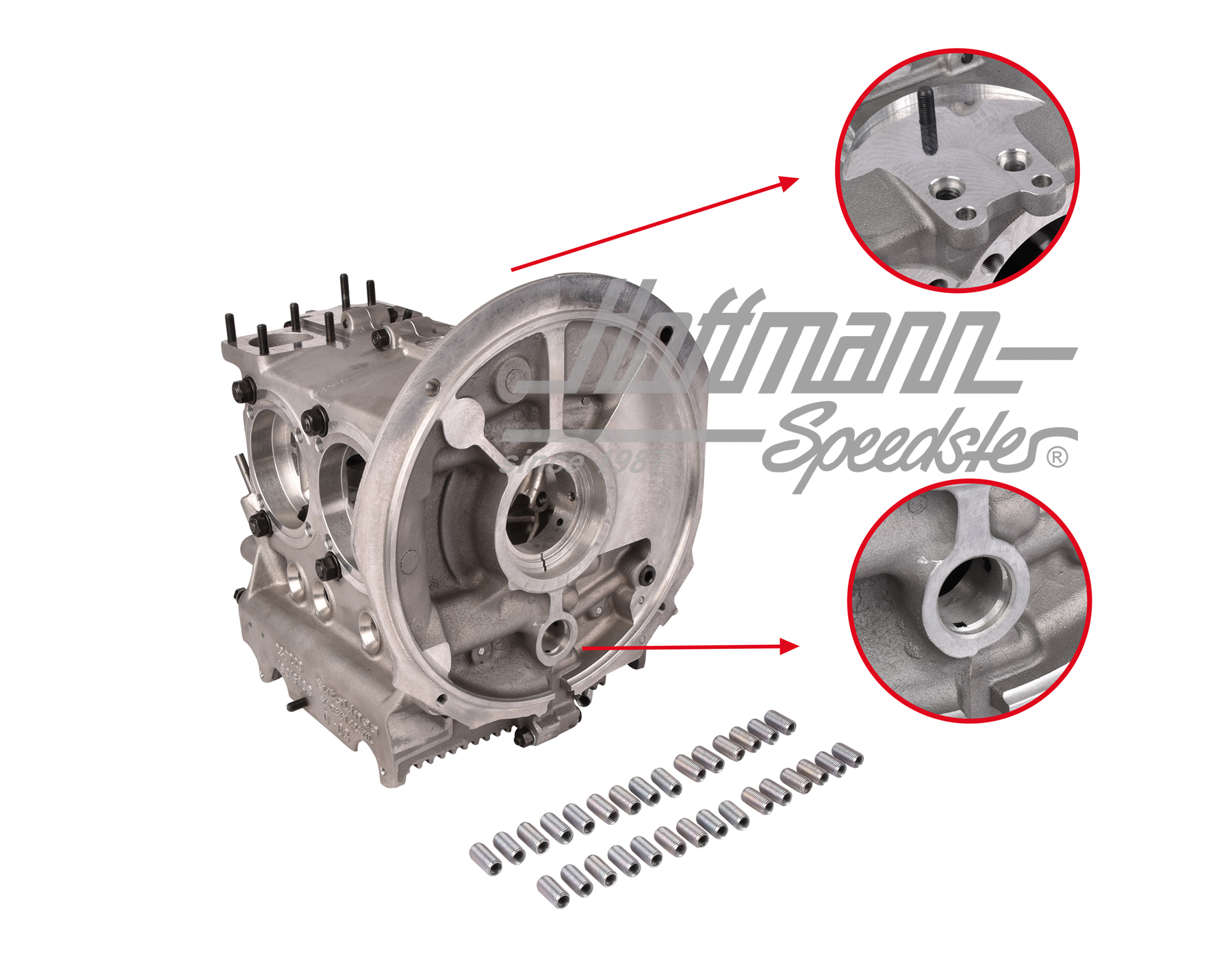 Cárter del cigüeñal, 90.5/92mm, carrera 69-84, ALU | 043 101 025 ALU 96mm | 010-0003-50