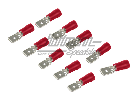 Enchufe plano, 0.5-1.0 mm, rojo, 6.3 mm | 50 252 520 | 020-0833
