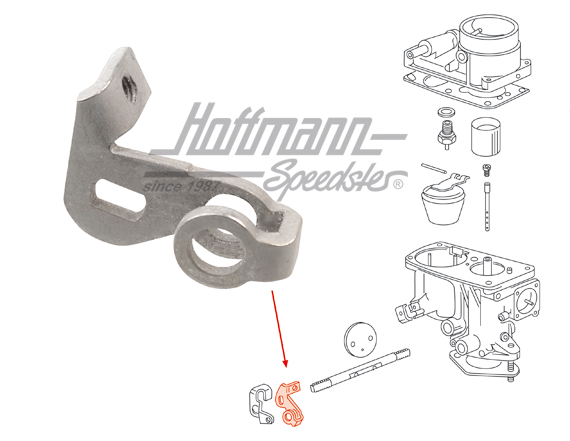 Palanca de válvula de mariposa, carburador, 28PCI | 111 129 343 A | 020-1316-73