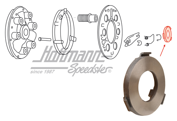 Anillo, plato de presión, 3 brazos / cojinete de desembrague | 111 141 125 A | 020-4525-50