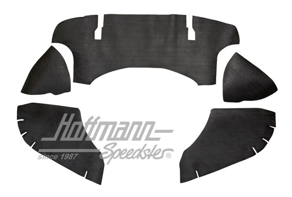 Aislamiento compartimento motor, de 5 piezas, Karmann Ghia | 141 898 805 A | 066-0145