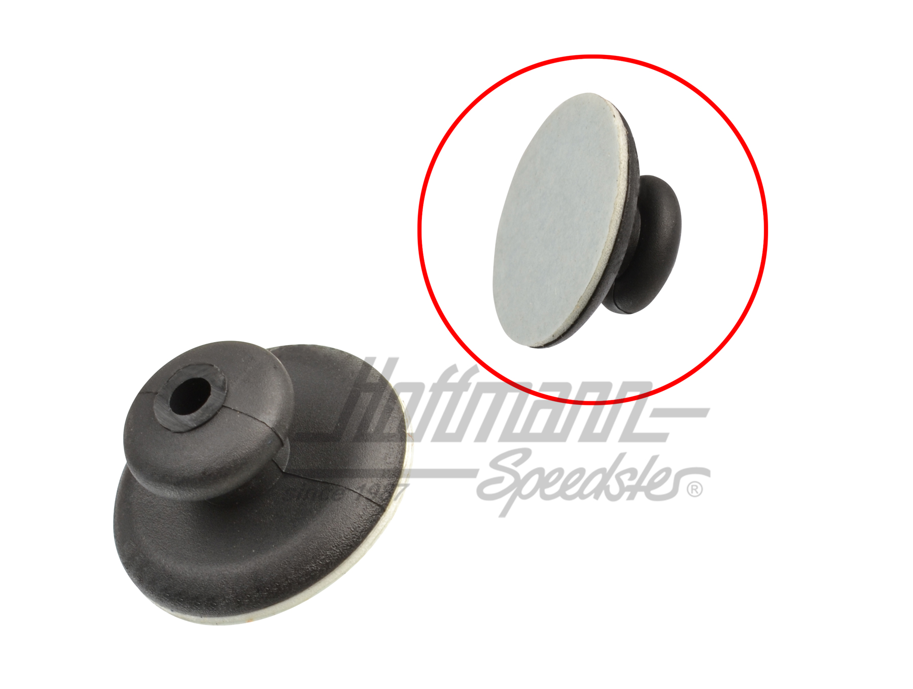 Botón, alfombra espacio de los piés, anterior, negro | 251 863 981  041 | 360-1558