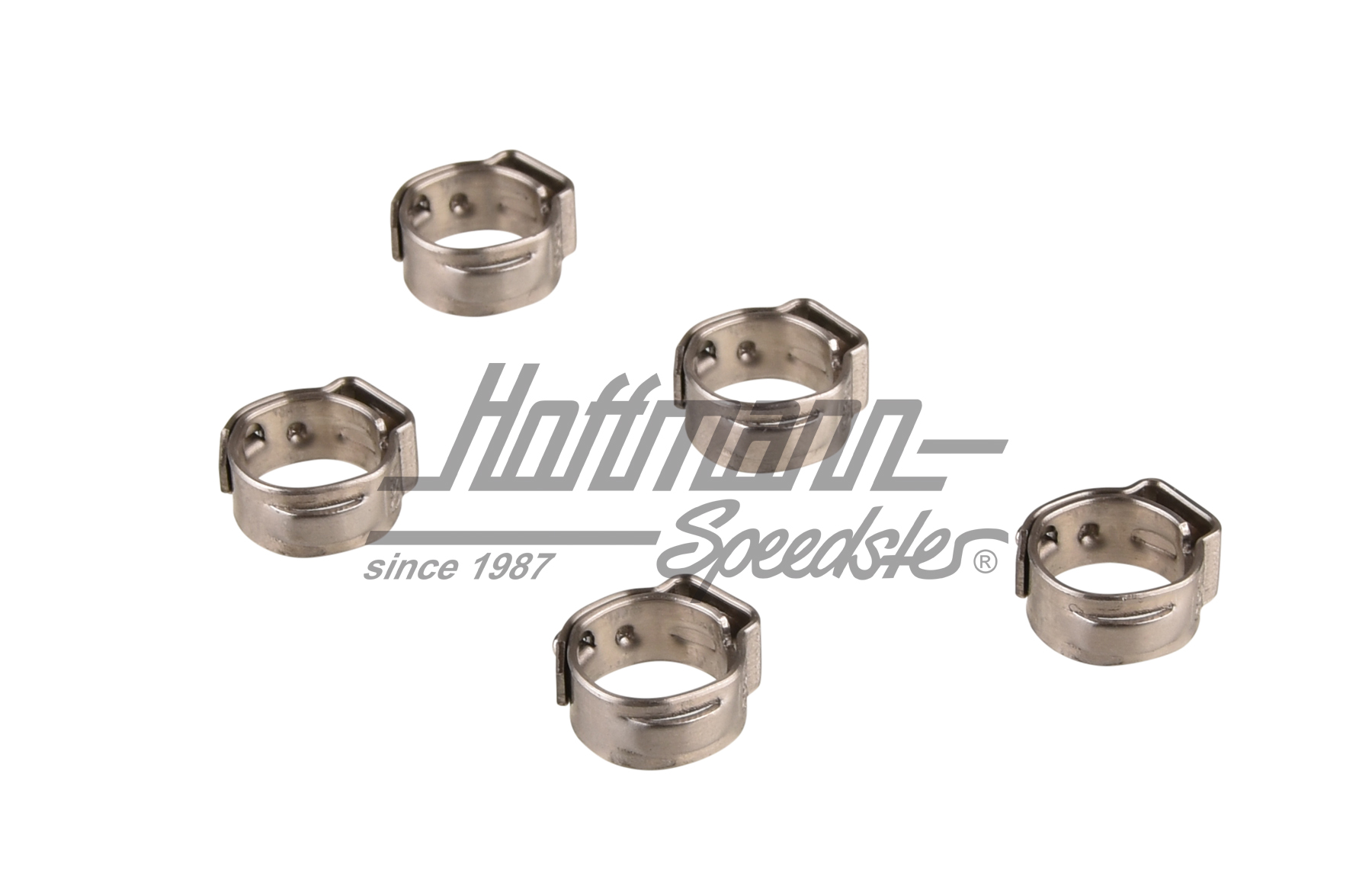 Abrazaderas de una oreja, ajustables, 6.8-8 mm                                                      