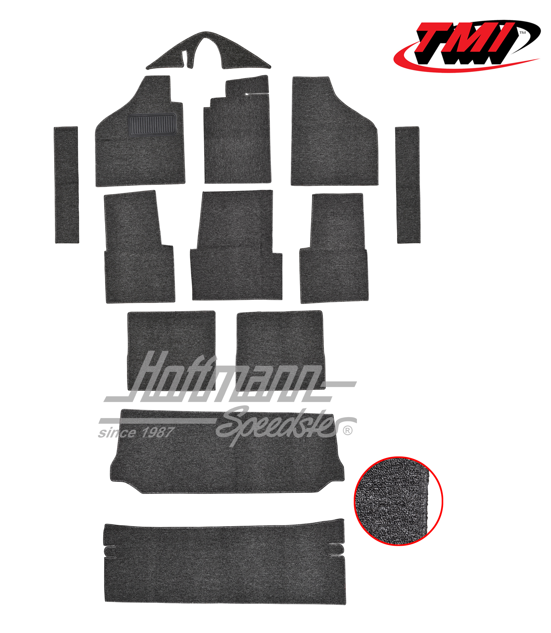 Juego de alfombras, Kübel, gris | 34-1406-407 | 080-5070-40