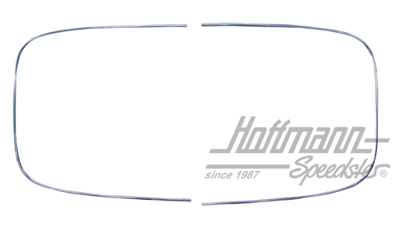 Marco decorativo de aluminio, luneta trasera 405 mm, 8.64- | 113 853 355 D    +356 D | 020-5627