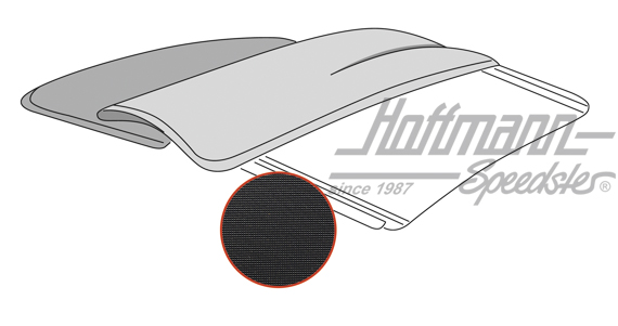 Funda de techo plegable, 55-56, PRFV, negra | --- --- --- | 055-7183-11