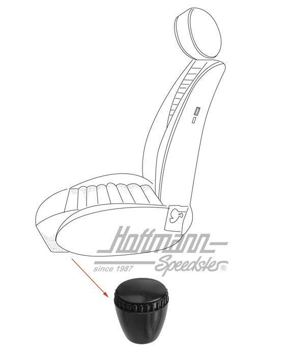 Botón, ajuste del asiento, negro (antiguo) | 111 881 251 B | 055-7078-10