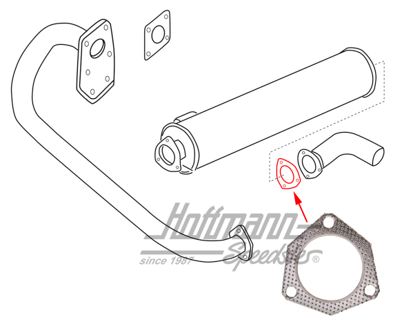 Junta, tubo final, T-Diesel (JX) | 068 251 235 A | 320-3330