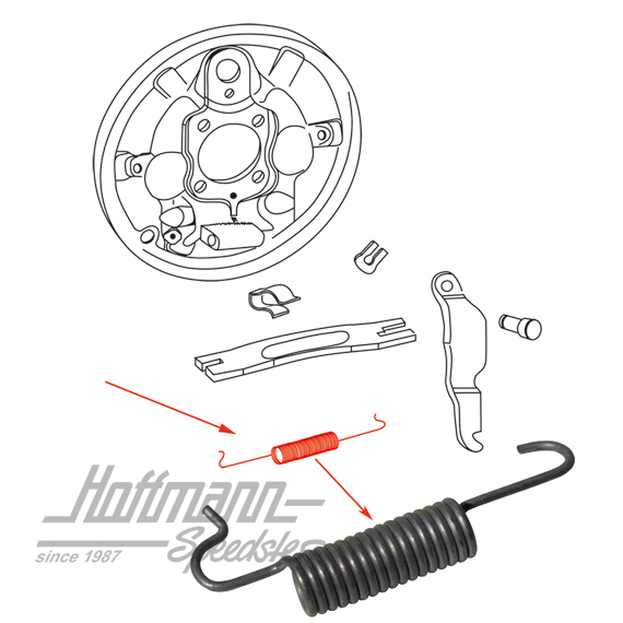 Resorte, pequeño, freno, eje delantero | 311 609 609 | 020-4070