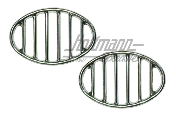Rejillas claxon, de serie, aluminio, color plata | 113 853 641 A | 020-2020