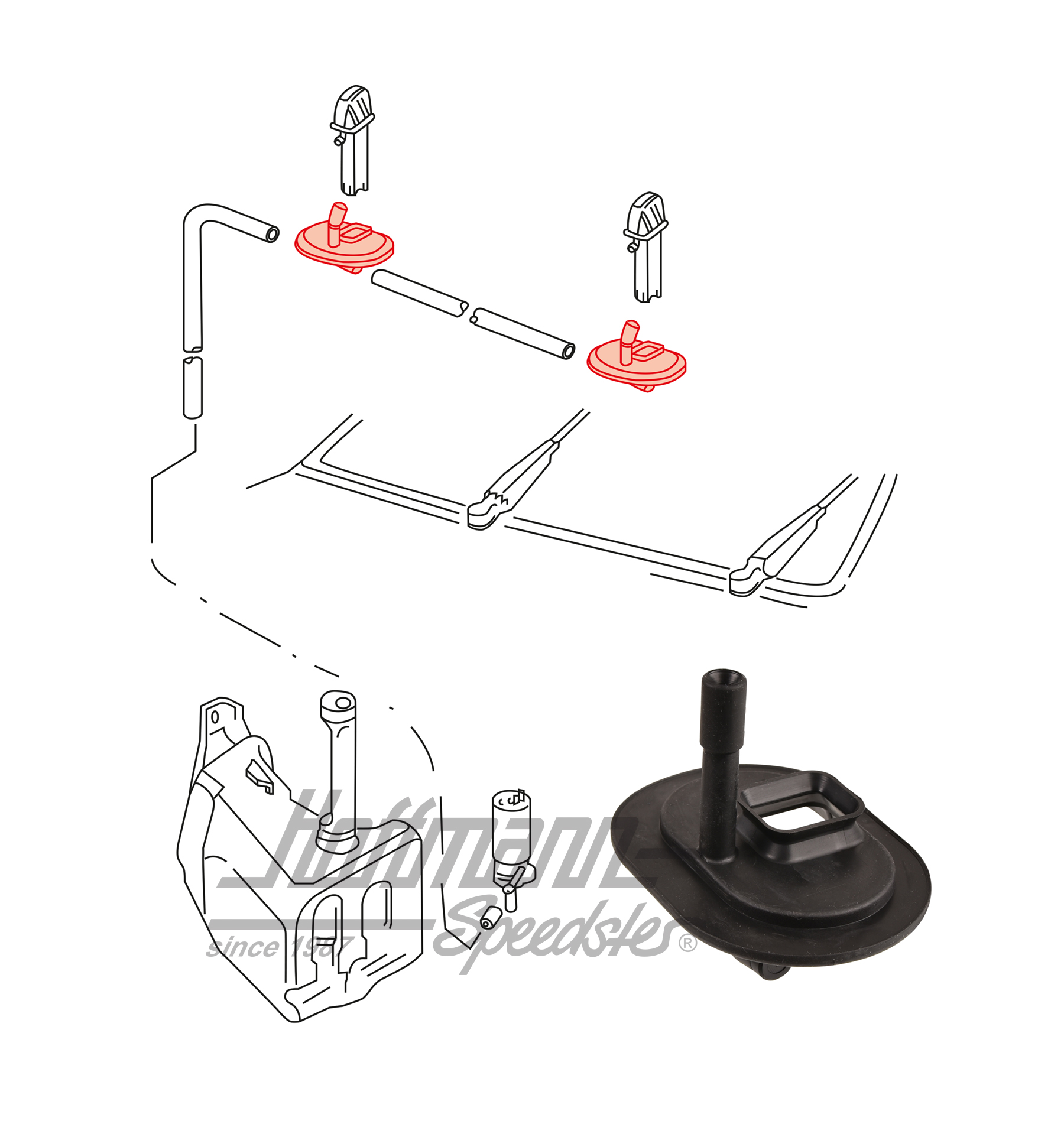Boquilla, boquilla pulverizadora, Furgoneta T4  
 | 7D1 955 997 | 409-5020