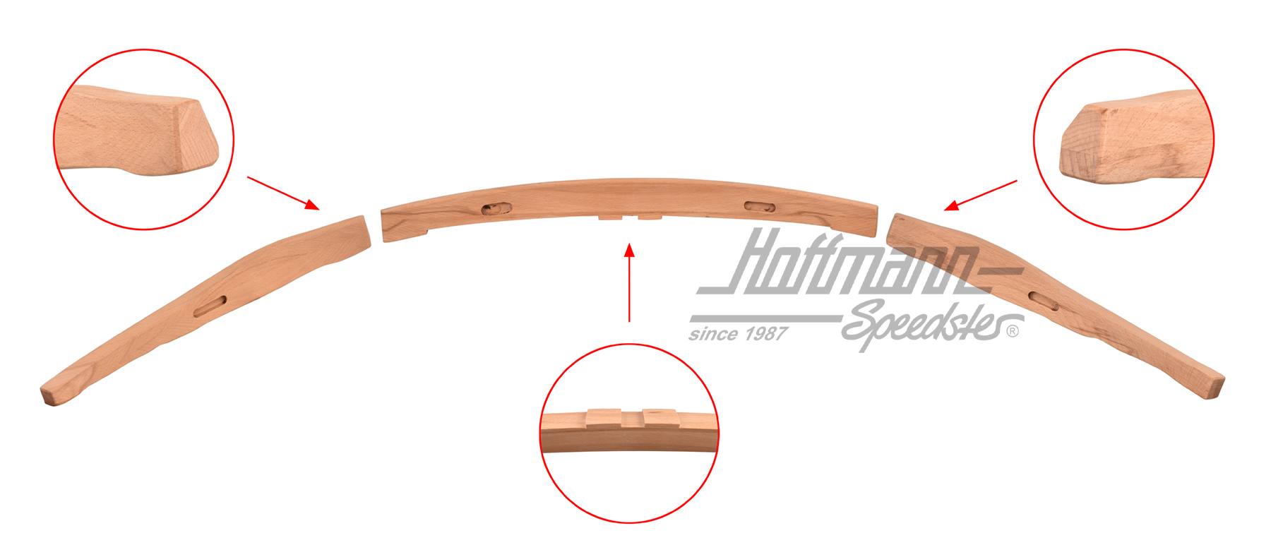 Contracercho, bajo cristal trasero, de 3 piezas | 151 813 915 | 020-4627