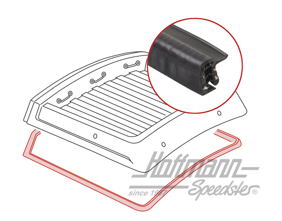 Junta, chapa de bandeja de maletero anterior, arriba | 253 070 732 | 350-9060