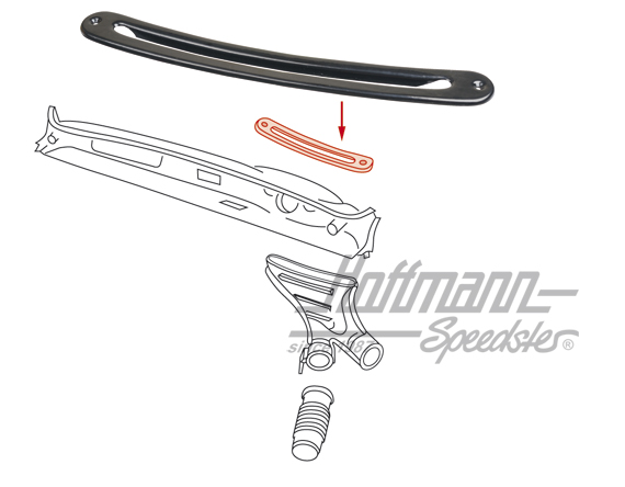 Tapa aire caliente, cuadro de instrumentos, 70-71 | 141 255 481 A | 066-0123-10