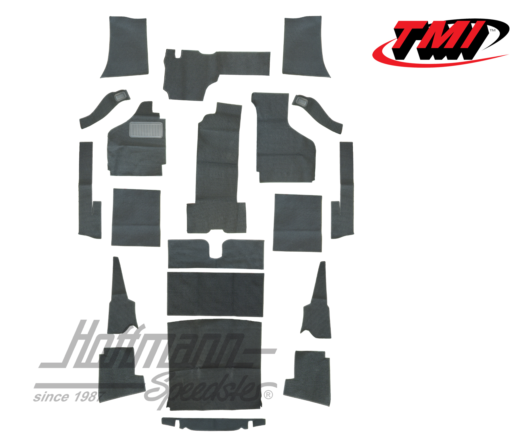 Juego de alfombras, Karmann Ghia Cabriolet, negro, -7.68 | 34-F1624-301 | 066-0046-10