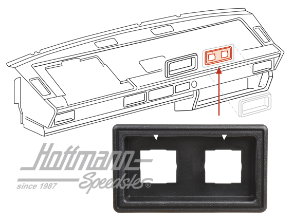 Embellecedor
, interruptor aire acondicionado, negra | 253 919 385 A | 360-0230-08