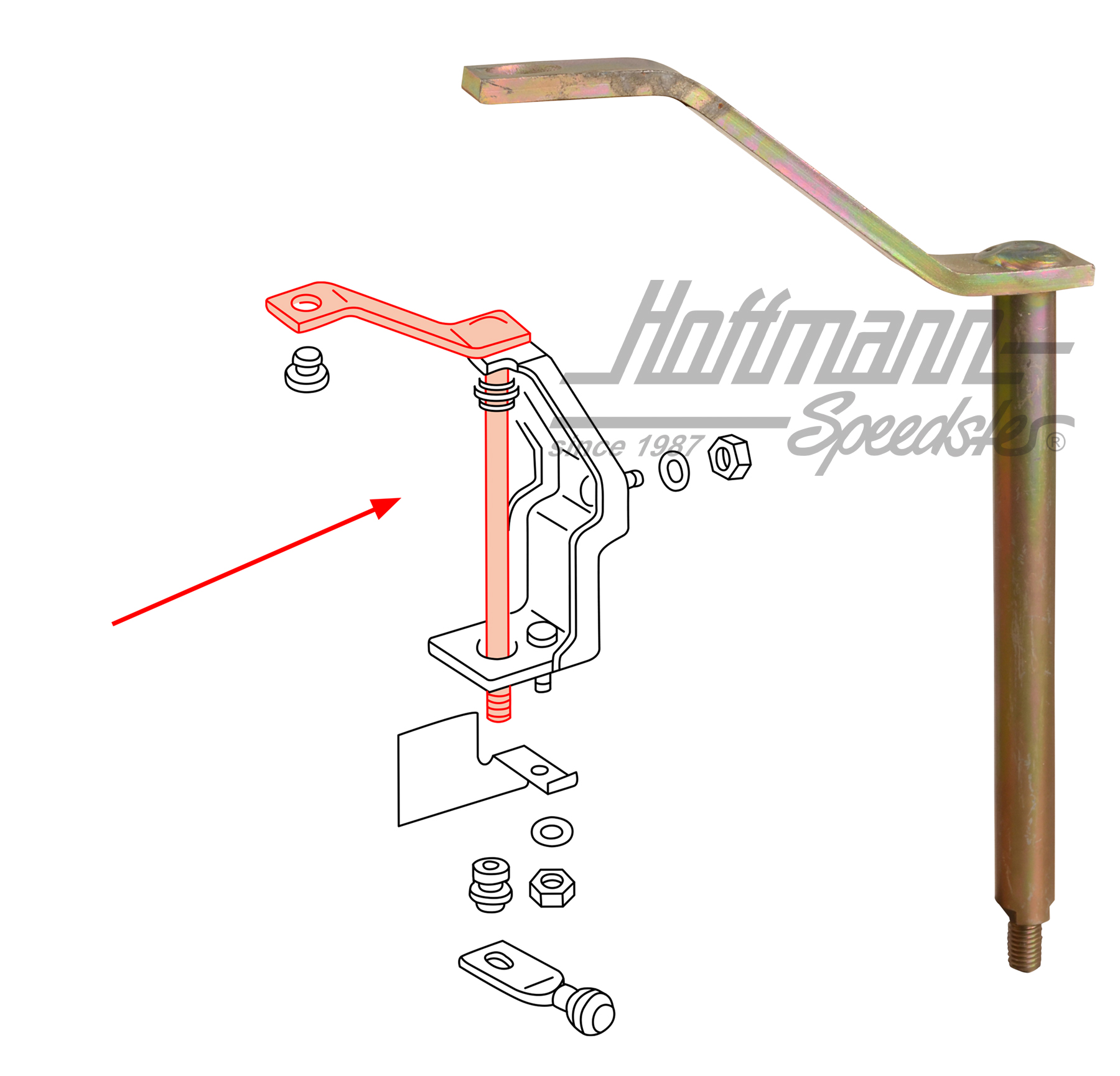 Eje de desviación, Golf 1, 1.5-1.8 | 171 711 173 | 170-2110-30