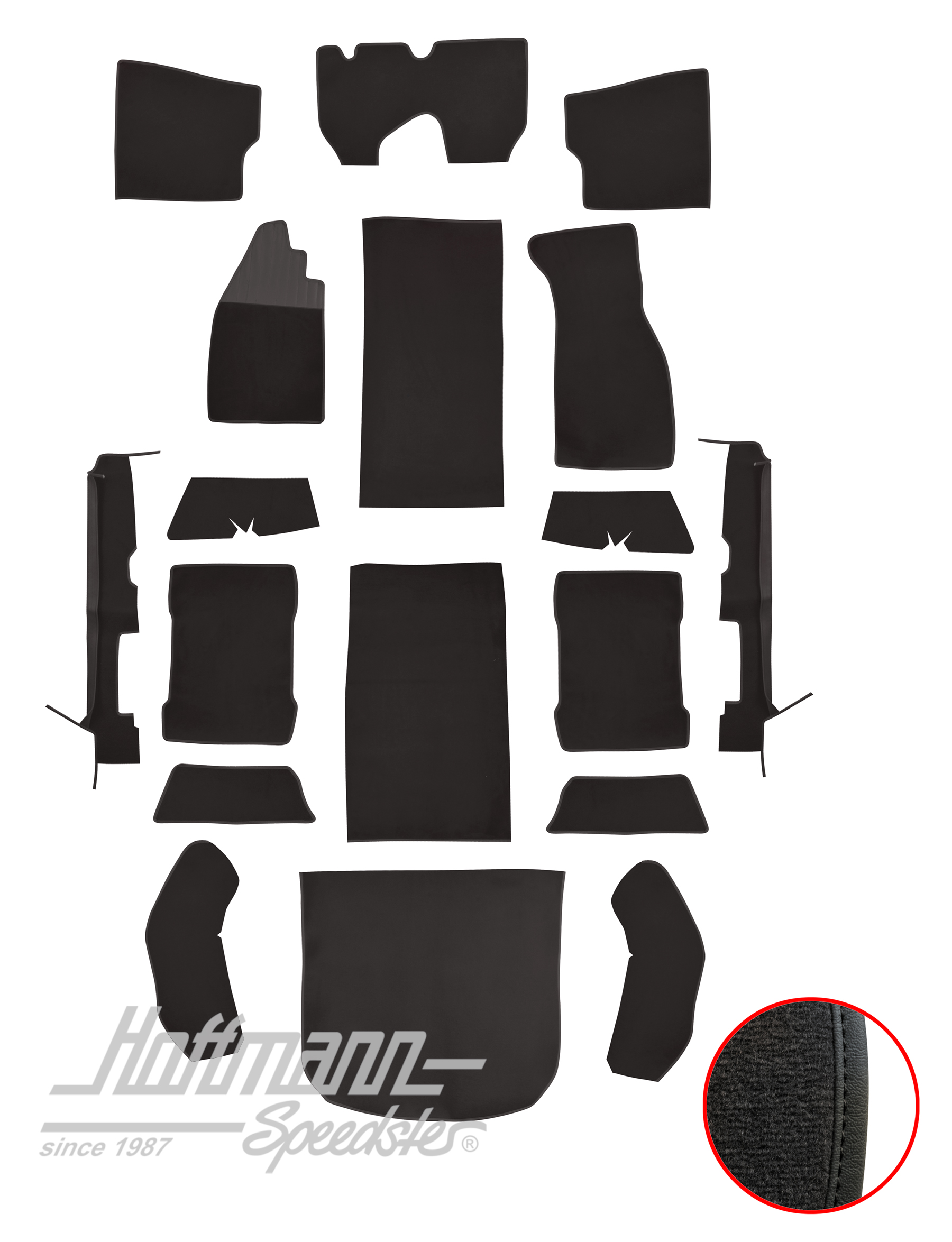 Juego de alfombrillas, Escarabajo Sedán, 8.72-, negro |  | 026-5821