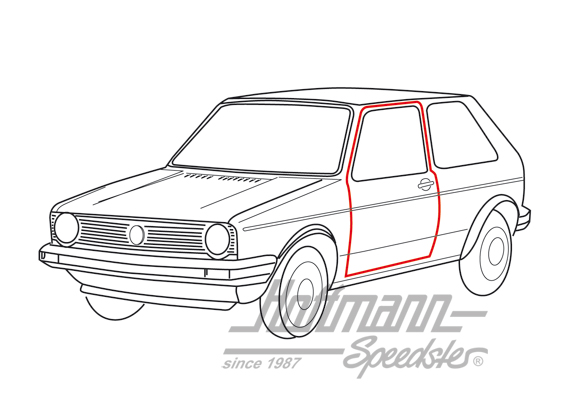 Junta de puerta, Golf 1, de 2 puertas, izqdo. / dcho. | 171 837 911 H | 180-7020