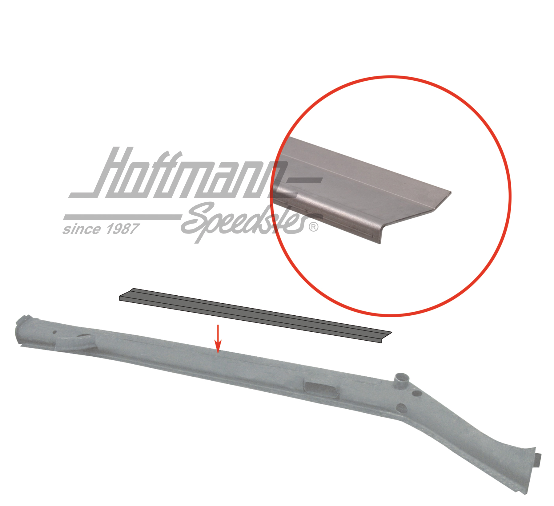 Regleta de sujeción, alfombrilla en el apoyapiés, .68- | 111 801 121 B | 050-1240-10