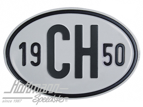 Placa de nacionalidad "CH" (Suiza), "1950", aluminio |  | 020-2401-50