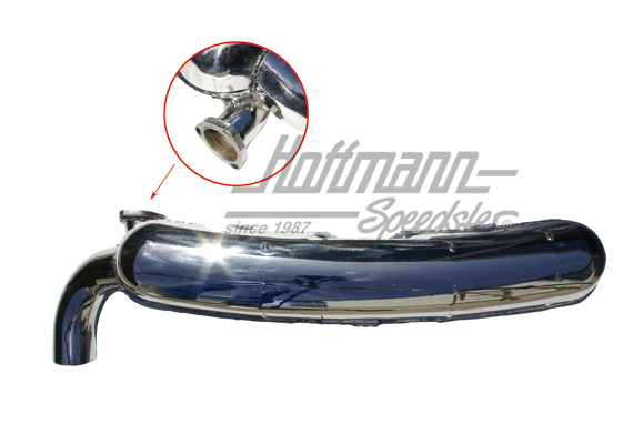 Escape deportivo, acero inoxidable, 1 x 84 mm, 75-89                                                