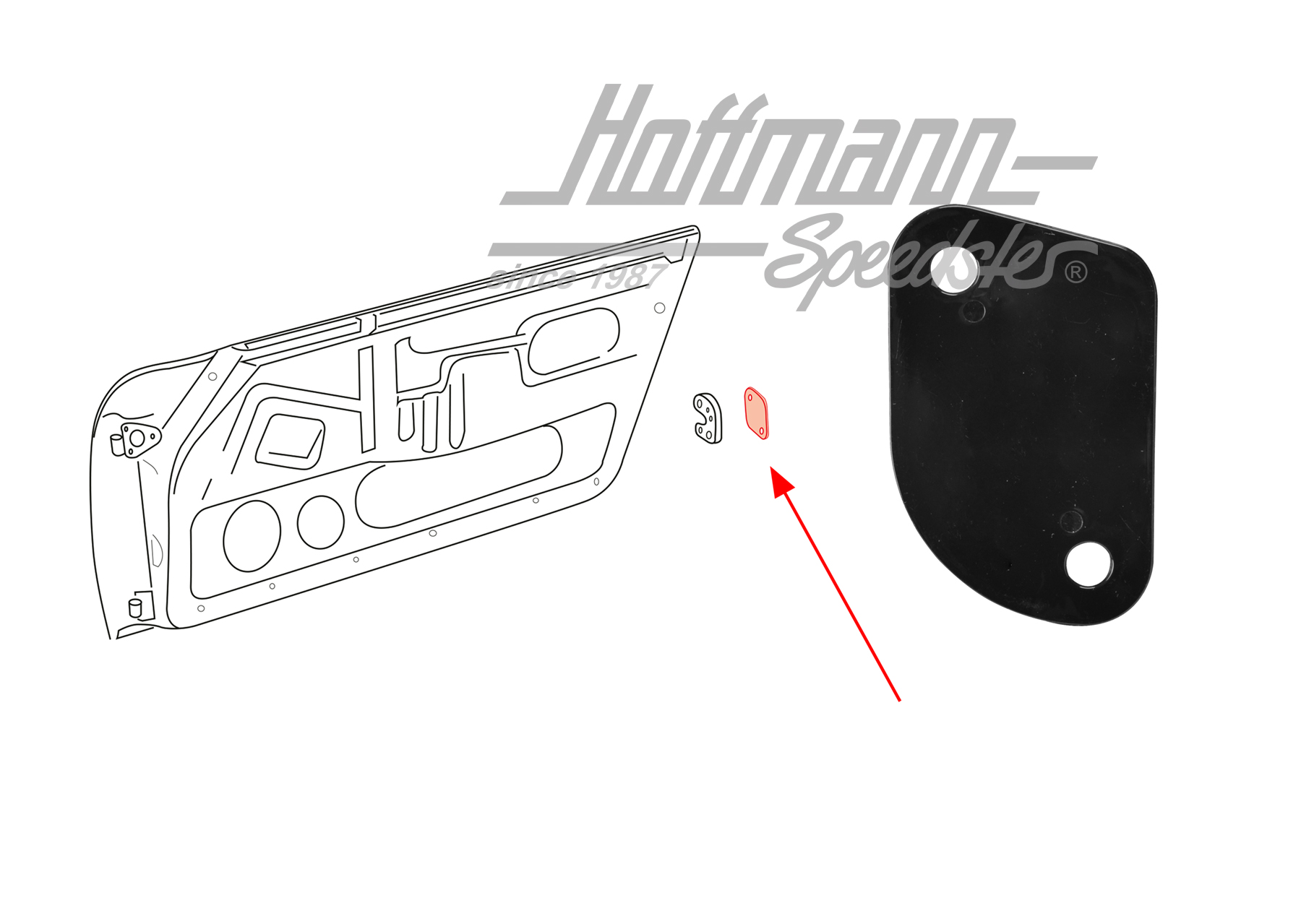 Soporte, placa de cierre, 65-94, 1mm                                                                