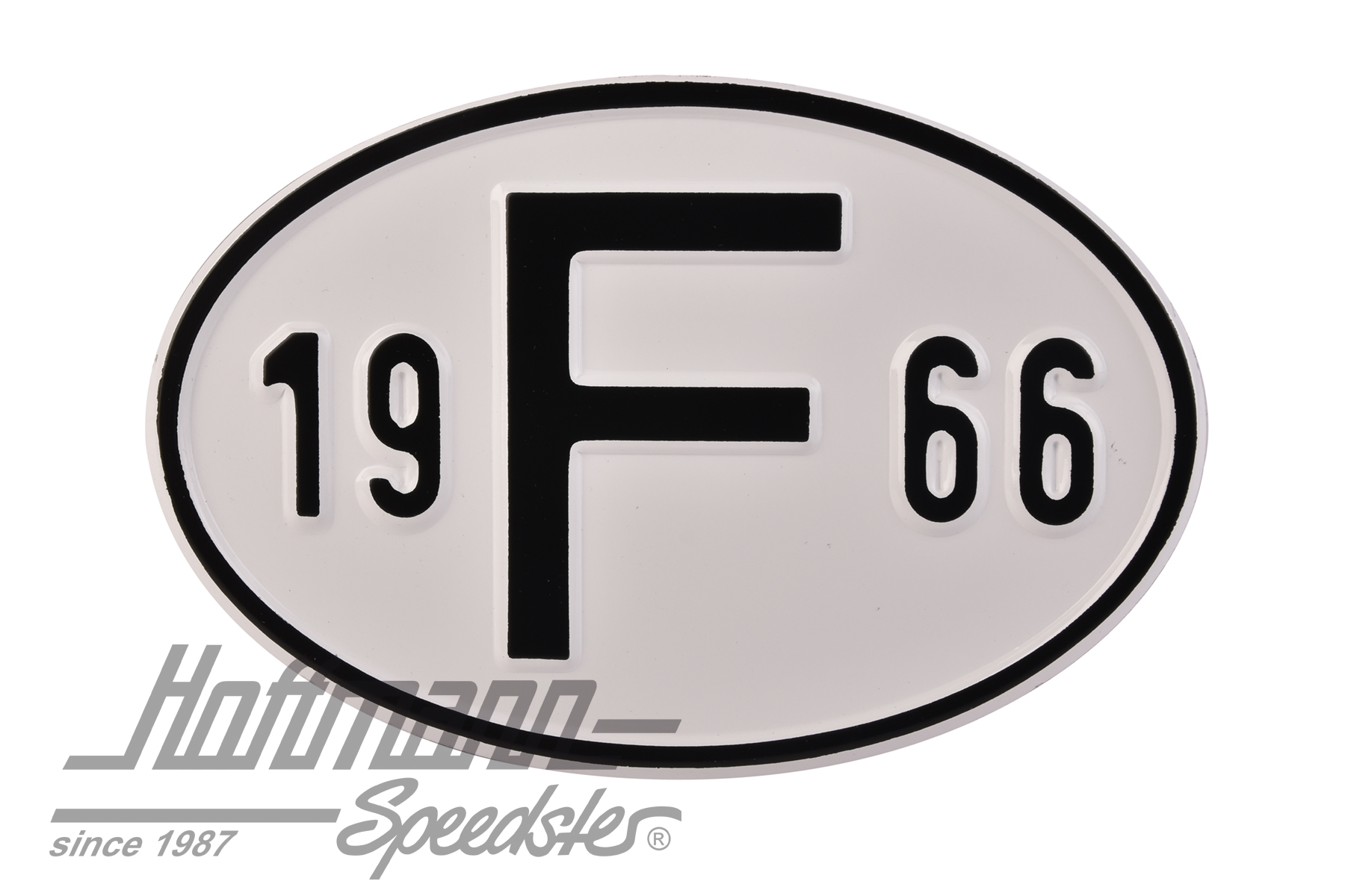 Placa de nacionalidad "F" (Francia), "1966", aluminio |  | 020-2399-66