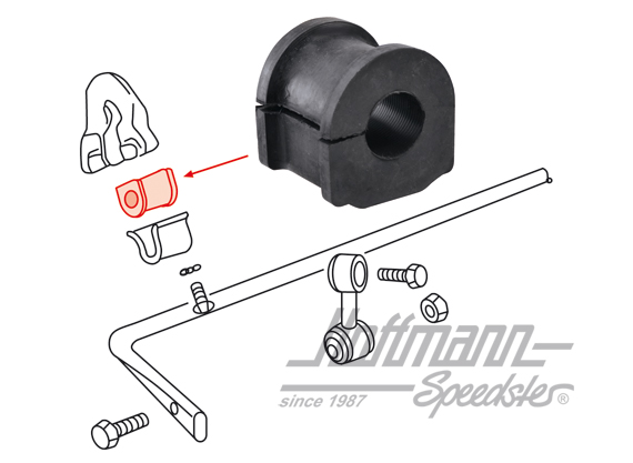 Cojinete de goma, estabilizador, anterior/posterior, 20 mm                                          