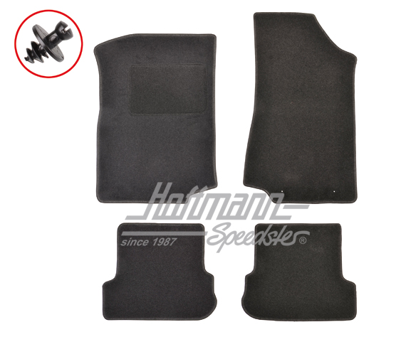 Alfombrillas, negro, de 4 piezas, Golf 2 |  | 200-6005