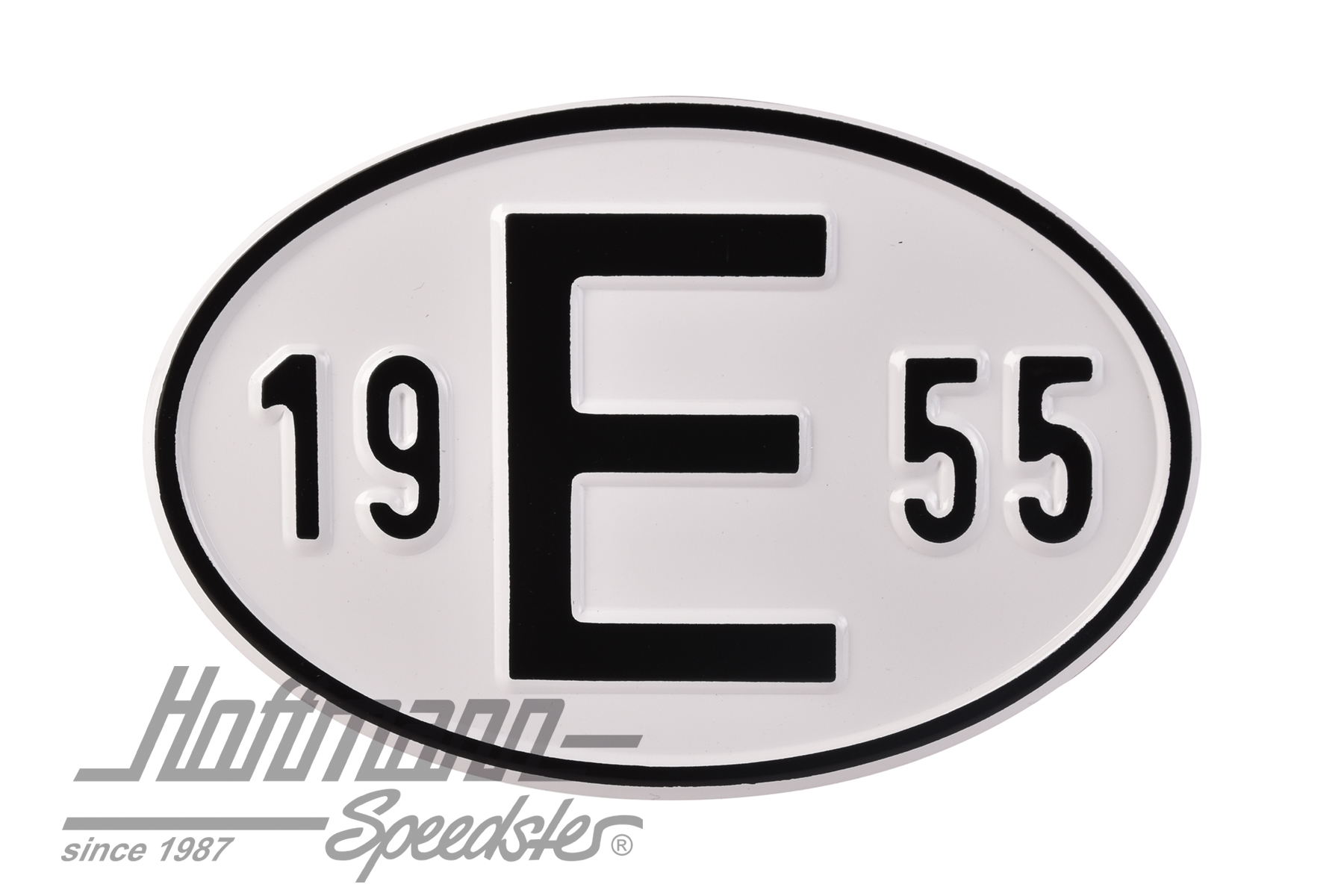 Placa de nacionalidad "E" (España), "1955", aluminio |  | 020-2403-55
