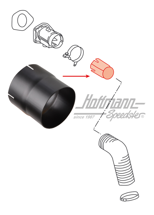 Tubo de conexión, caja de válvulas de calefacción, 74-86                                            