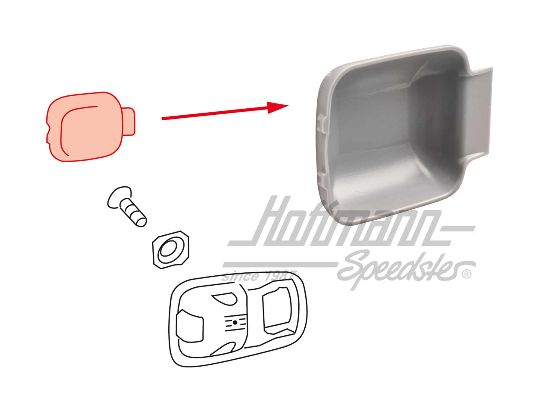 Protección de tirador abrepuerta, gris | 311 837 247 GY | 020-2320-09