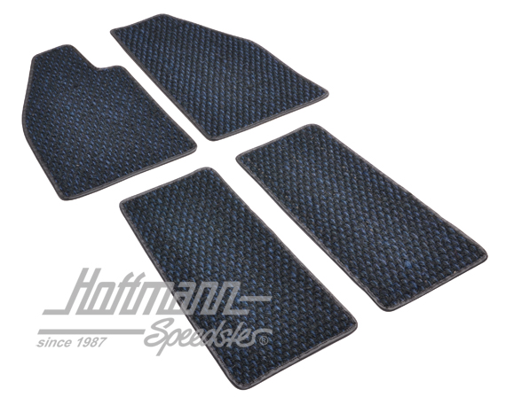Alfombrillas, fibra de coco, 57-59, azul / negro | ZVW 2ABL | 020-5381-15
