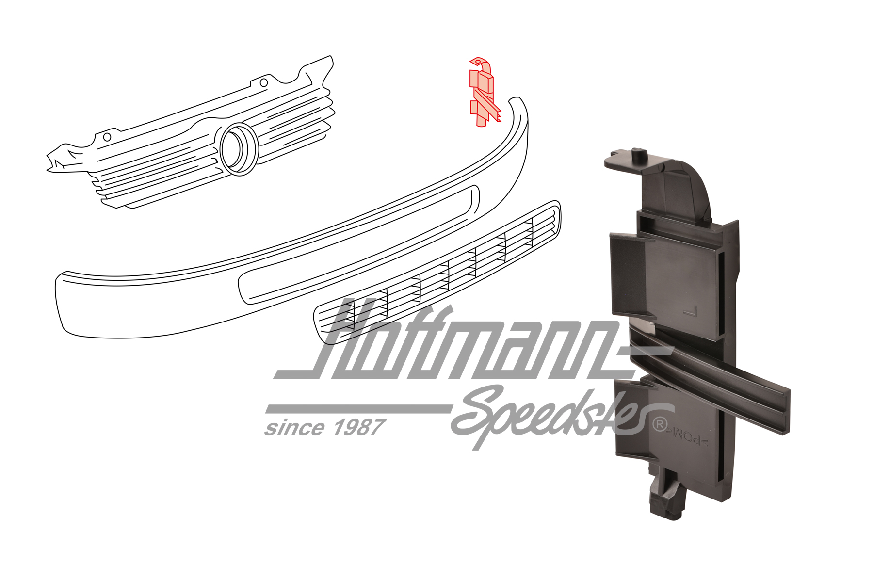 
Estructura delantera larga: con rejilla
del radiador con esquinas redondeadasGuía, embellecedor/p | 7D0 854 509 | 408-2940-01