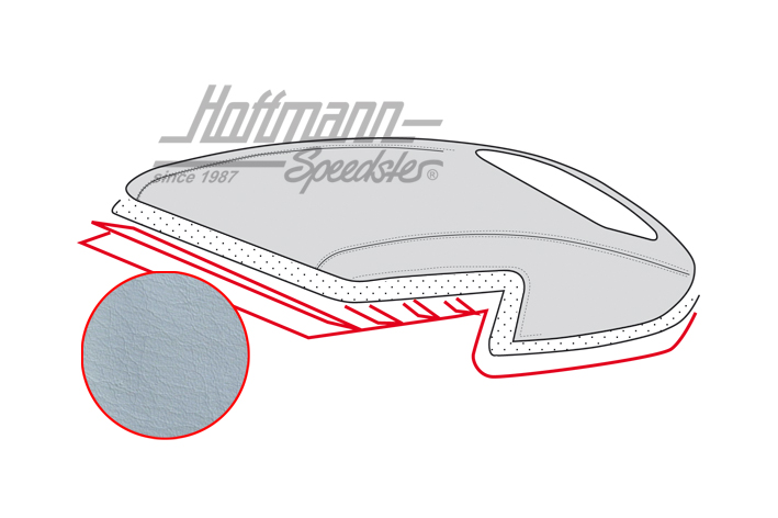 Cielo de techo, Cabriolet, 4.67-11.68, blanco |  | 060-4030-05