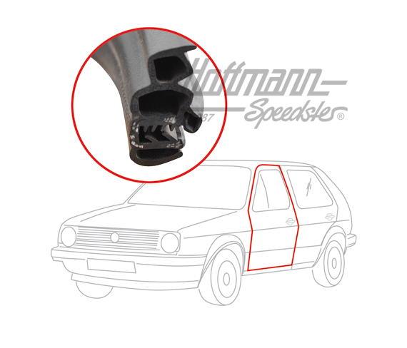 Junta de puerta, Golf 2, 2 / 4 puertas, izqda. / dcha. | 191 867 365 C | 208-7020