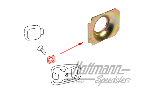 Soporte, cubierta de tirador abrepuertas / tornillo | 111 837 291 | 020-2321-08