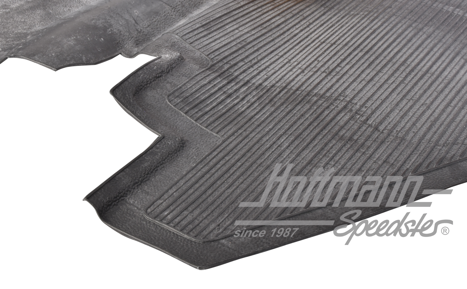 Alfombrilla de goma, placa de base, anterior, negra                                                 