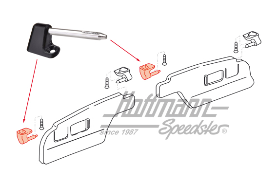 Soporte visera parasol, 911, izquierda                                                              