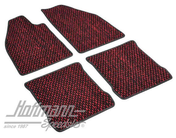 Alfombrillas, fibra de coco, 72-, rojo / negro | ZVW 2CRD | 020-5381-47