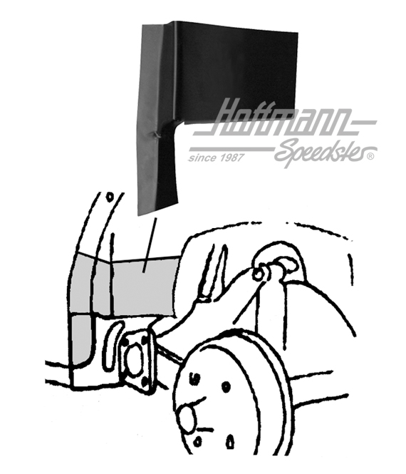 Esquina de interior de guardarruedas, trasero, izquierdo | --- --- --- | 050-2341