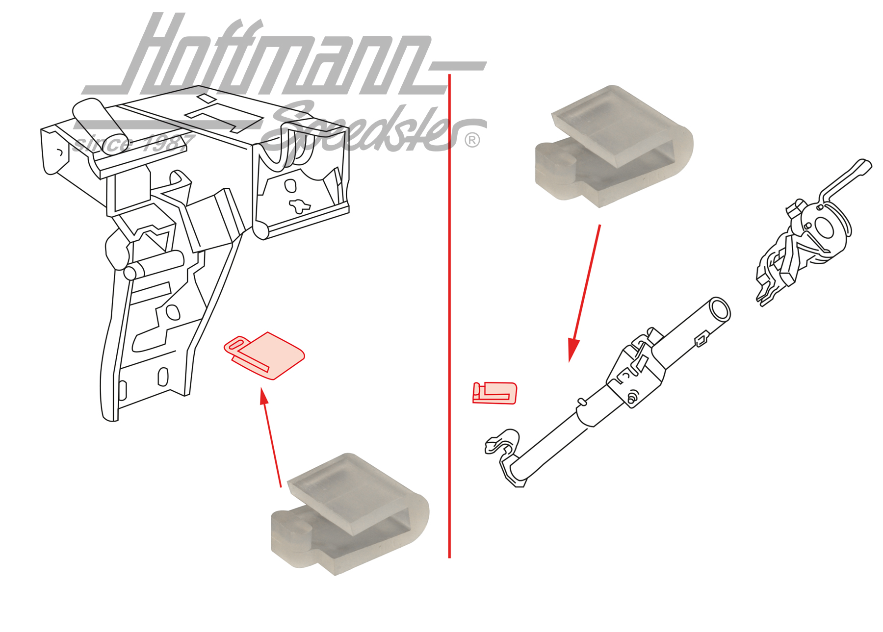 Tope de golpe, pedal de embrague/tubo encamisado
 | 171 721 989 | 170-0900-10