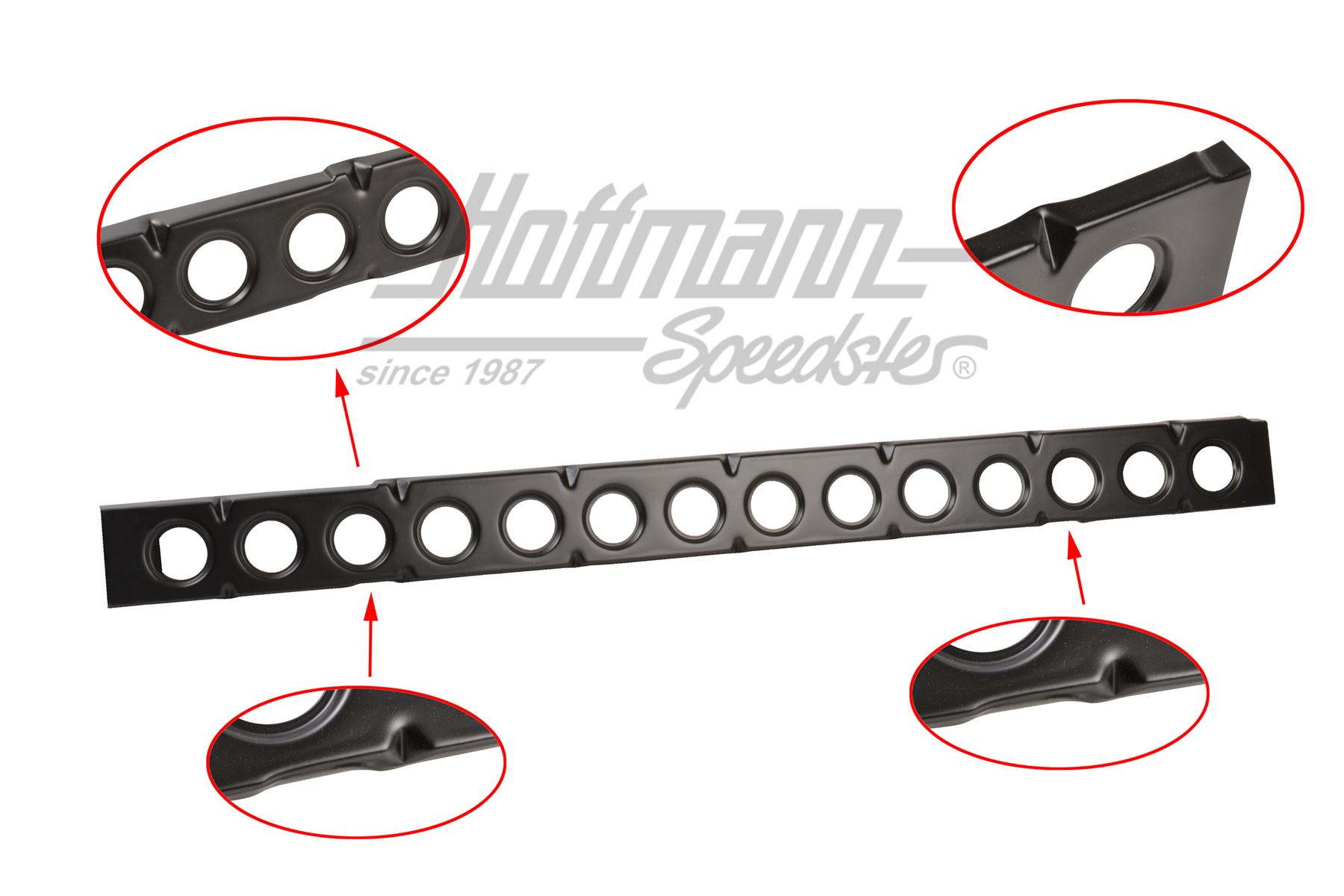 Chapa de refuerzo, Karmann Ghia Cabriolet, izqda. | 141 801 131 | 068-0077-01